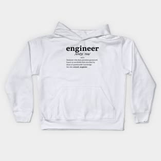 The definition of engineer (Black) Kids Hoodie